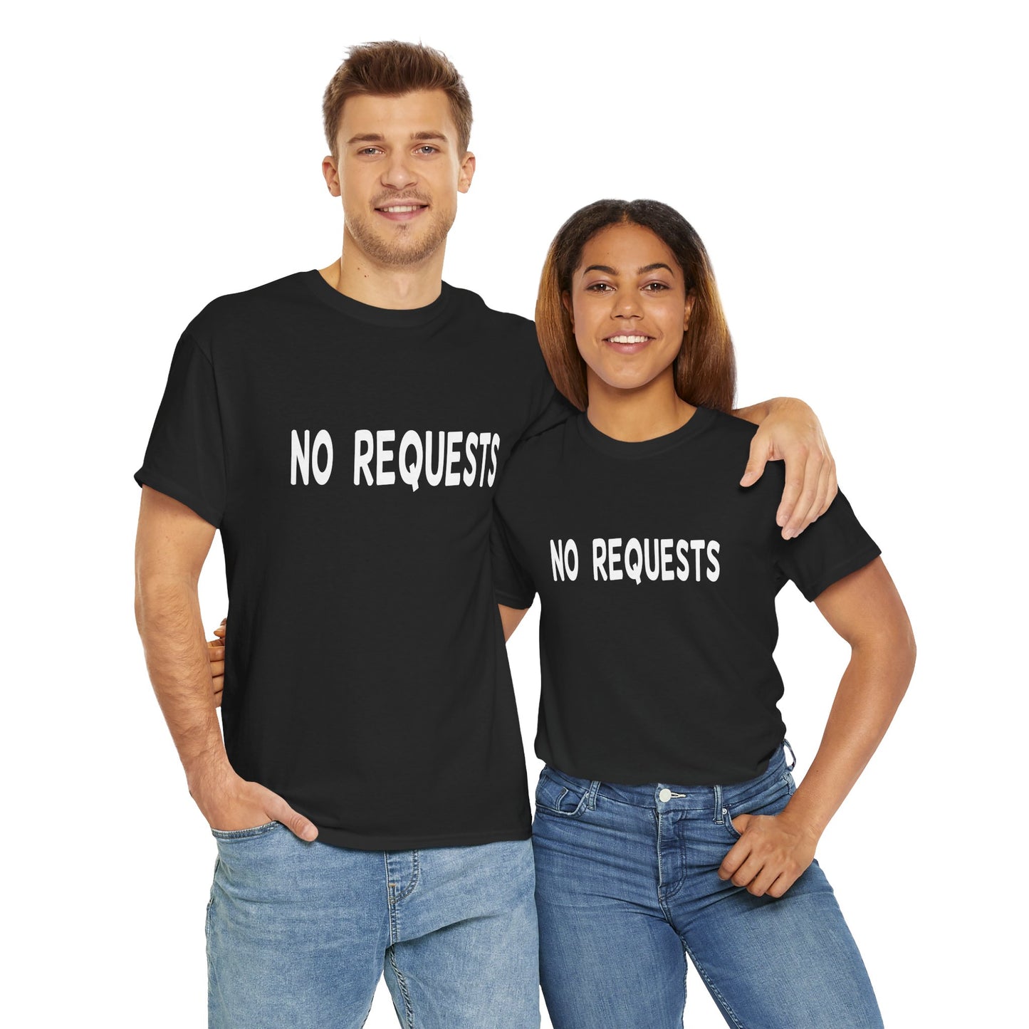 No Requests DJ Tee - Unisex White Print