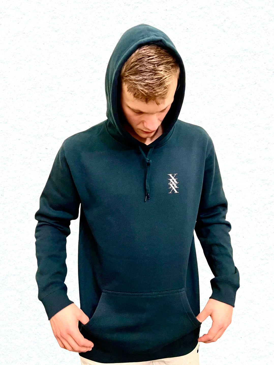 'Champion' Hoodie - Pine Green
