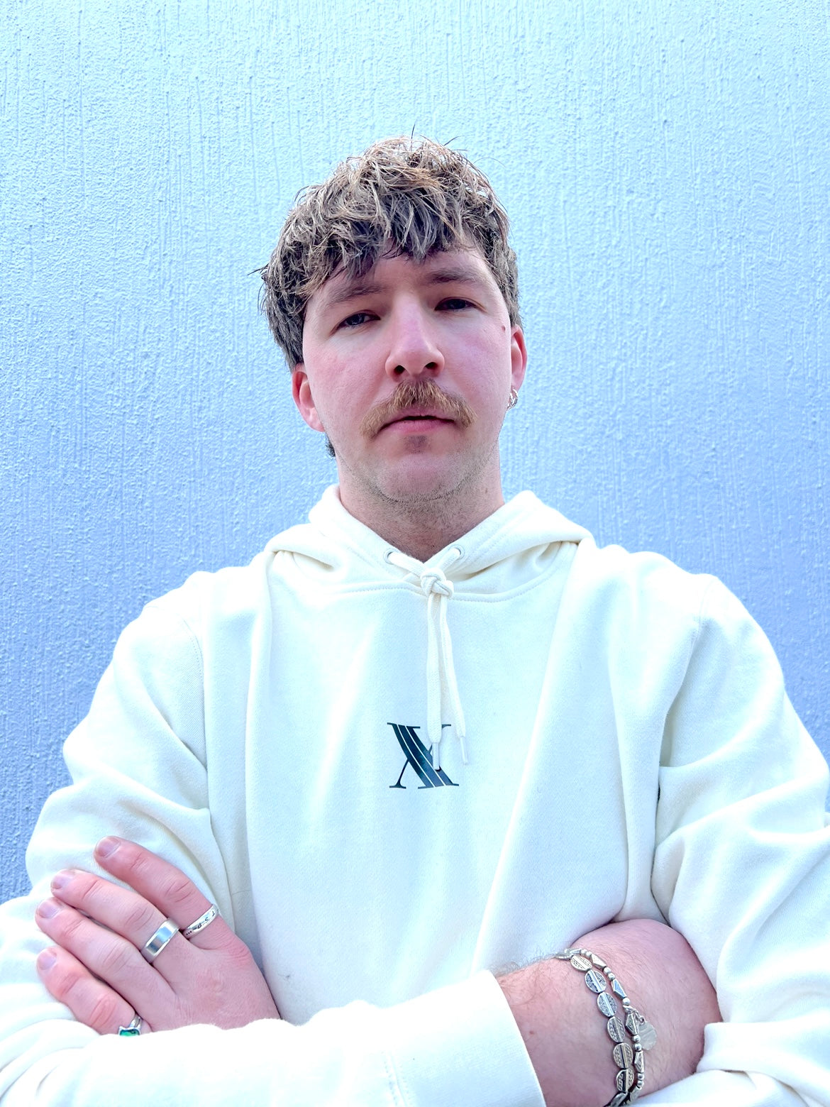 'X' Hoodie - Ecru