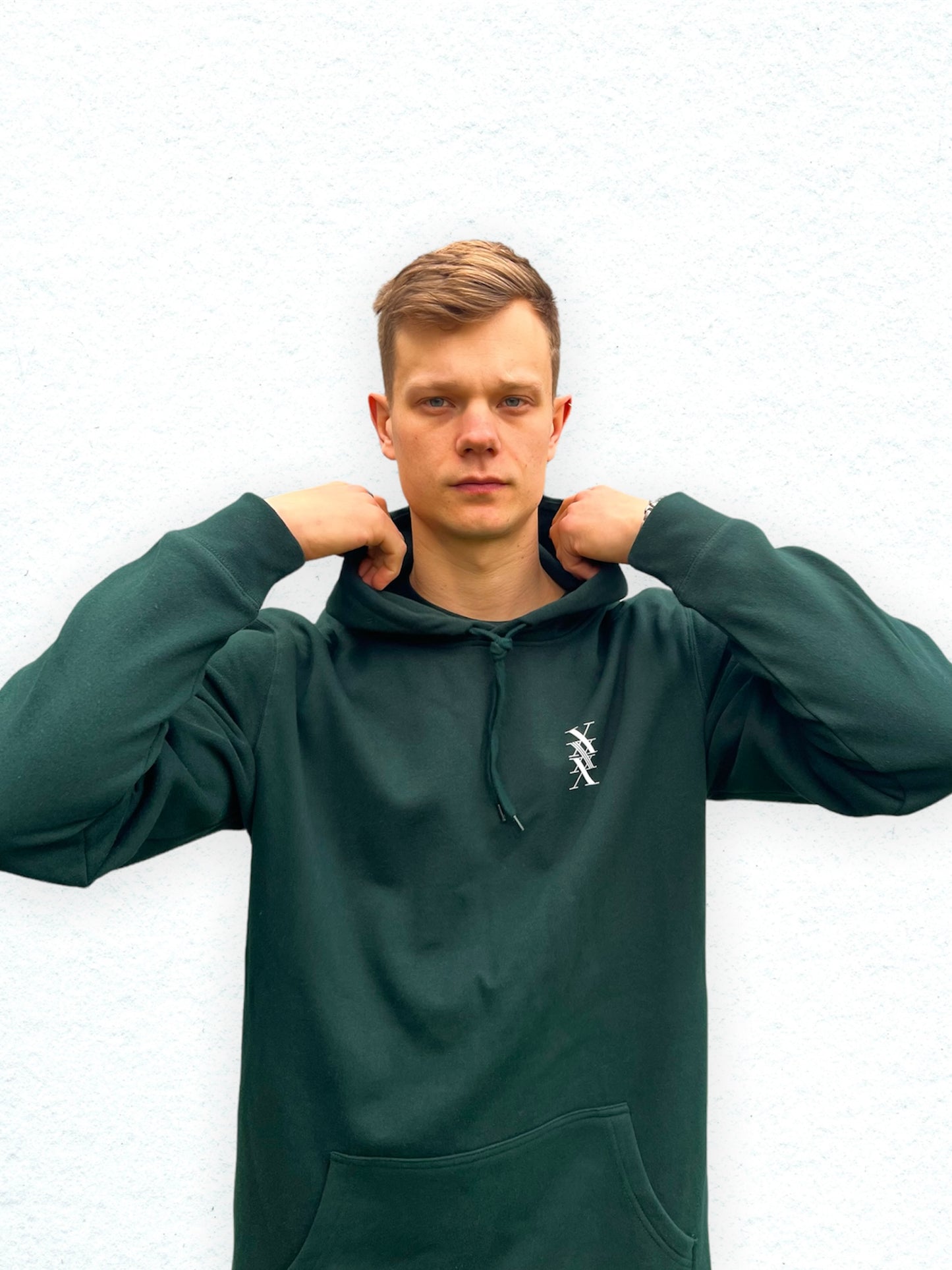 'Champion' Hoodie - Pine Green