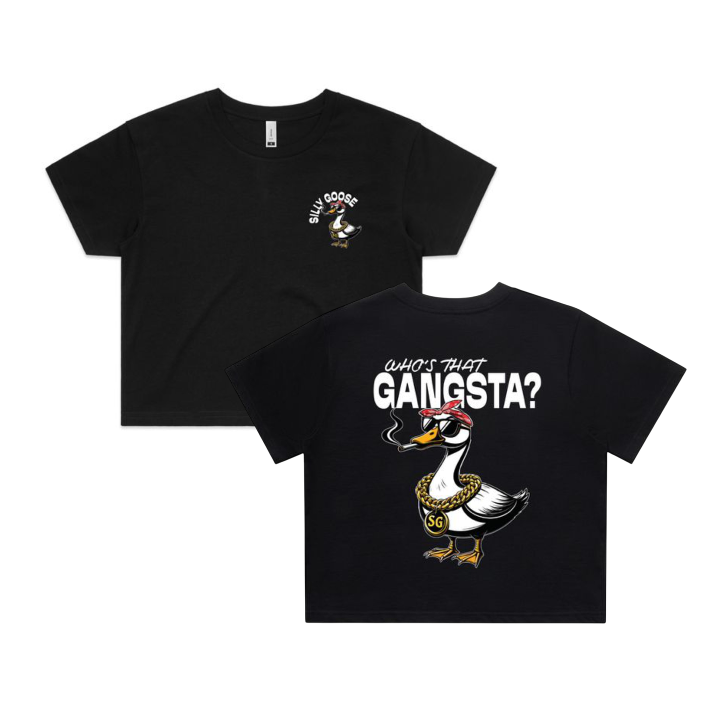 Silly Goose - Black Crop Top