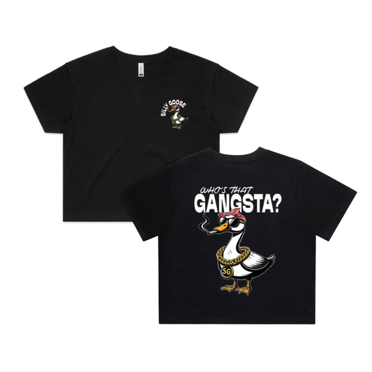 Silly Goose - Black Crop Top