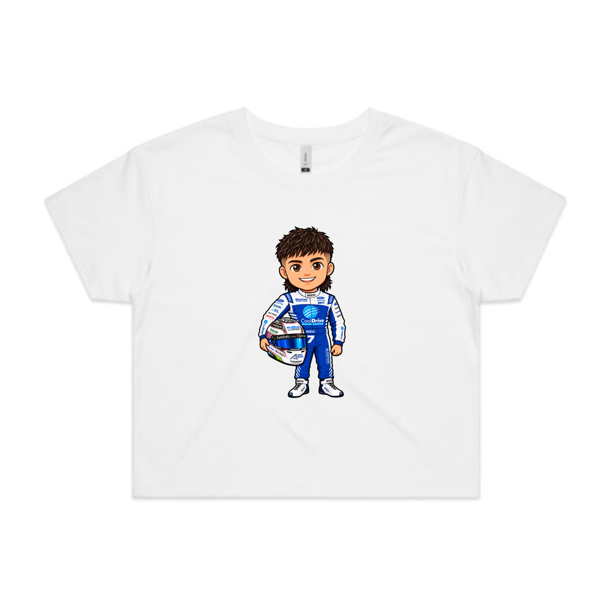 Mini Jimmy Women's Crop Tee - White