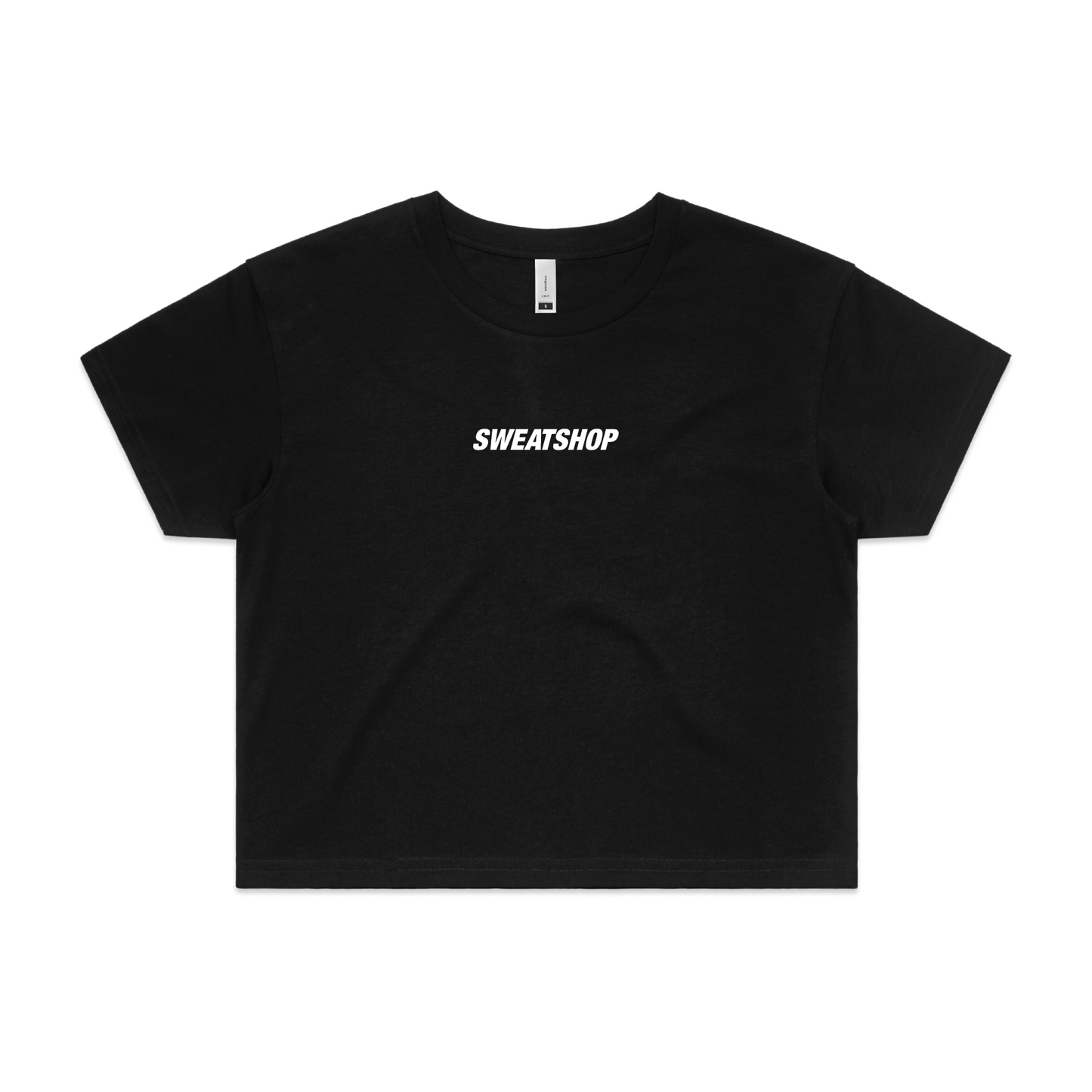 Sweatshop WOMEN'S Crop Tee  - Black